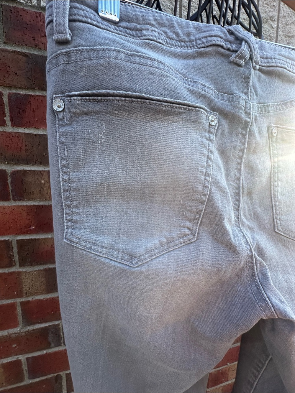 Democracy Jeans Cropped Embroidered Hem Jeans BOHO Festival Coastal Ankle Denim - Picture 8 of 16